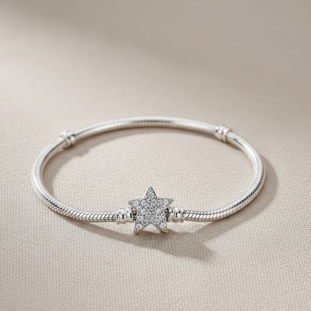 Elegant Silver Star Bracelet